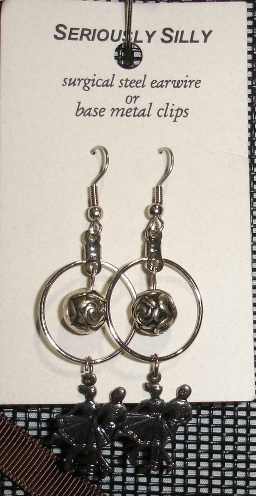 Dancing Couple Earrings, NEW