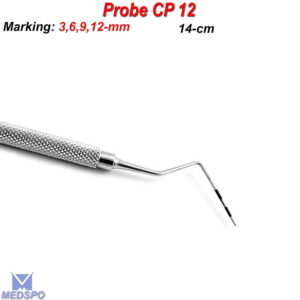Dental Probe CP 12 Color Coded Marking Periodontal Examination Instruments