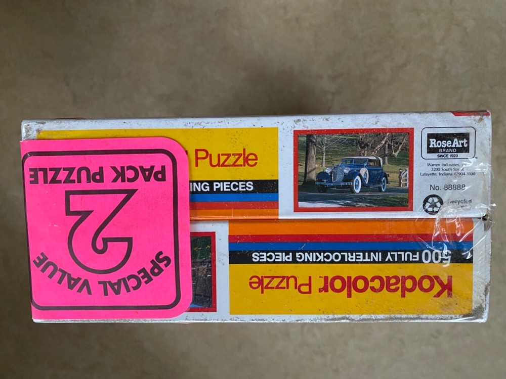 New in Packaging Kodacolor Puzzle 500 Count Two Pack Kodak
