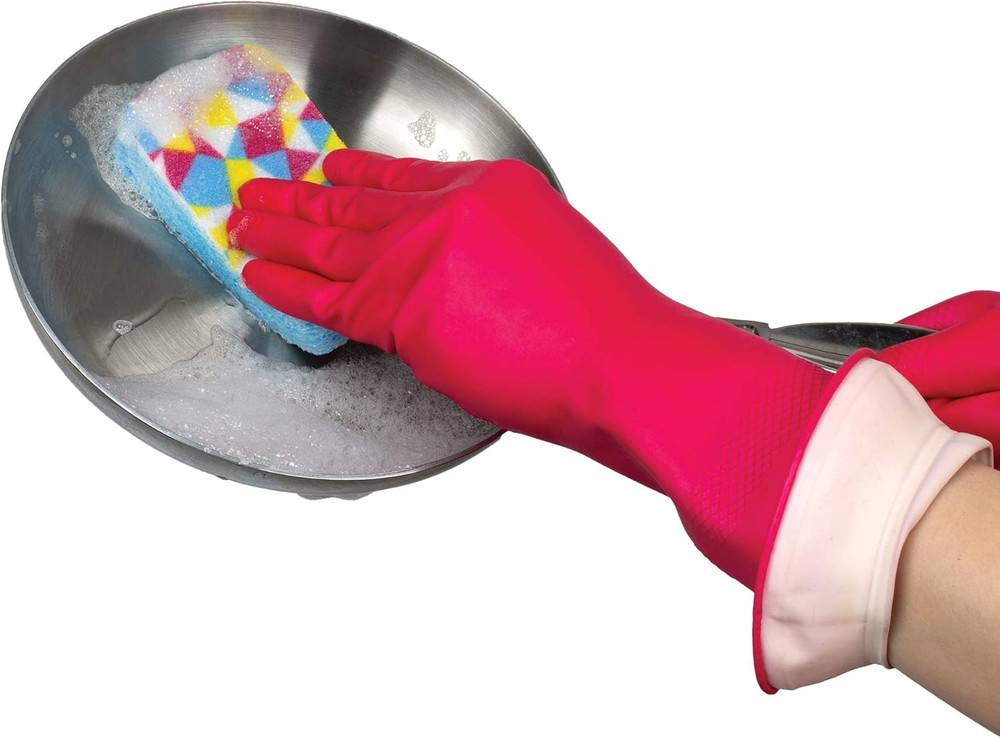 , Cleaning Sponge Scrub Pink, 3 Count