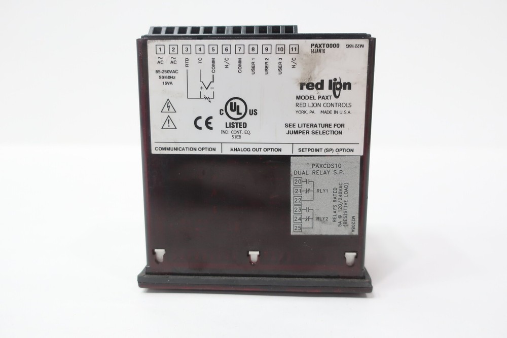 Red Lion PAXT Digital Temperature Panel Meter 85-250v-ac