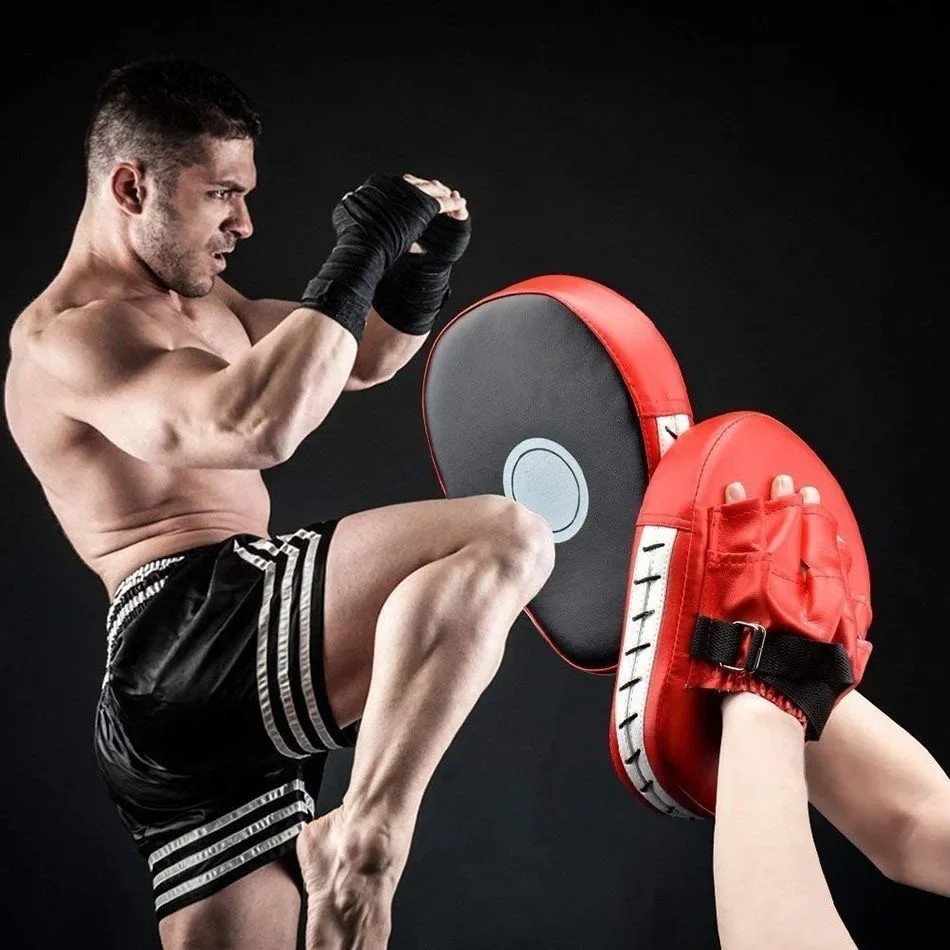Curved Punching Mitts Boxing Focus Pads Training Gloves with Adjustable Strap