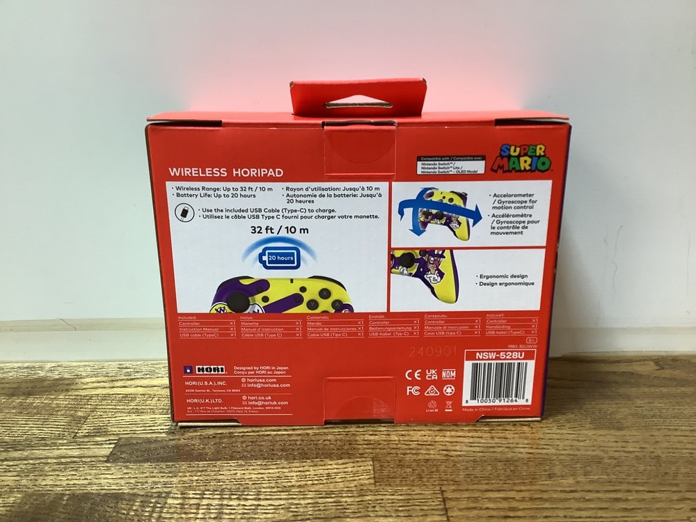 NEW Nintendo Wireless HORIPAD Wario & Waluigi Switch Controller