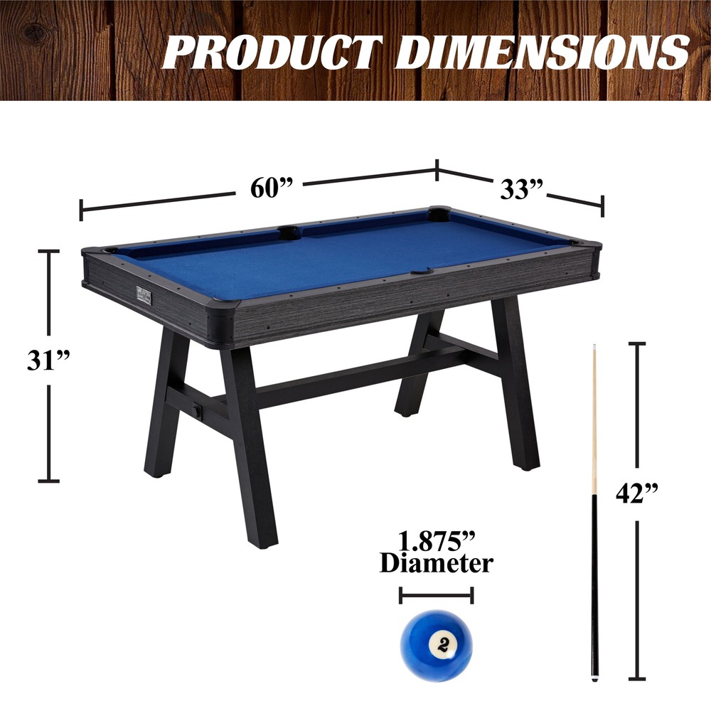 Barrington 60 Arcade Billiard Compact Design Pool Table Accessories Small Spaces
