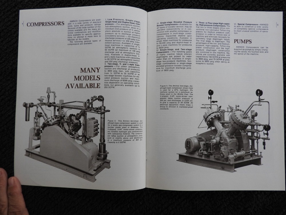 1977 Aminco Diaphragm-Type Compressor Sales Brochure Silver Spring MD