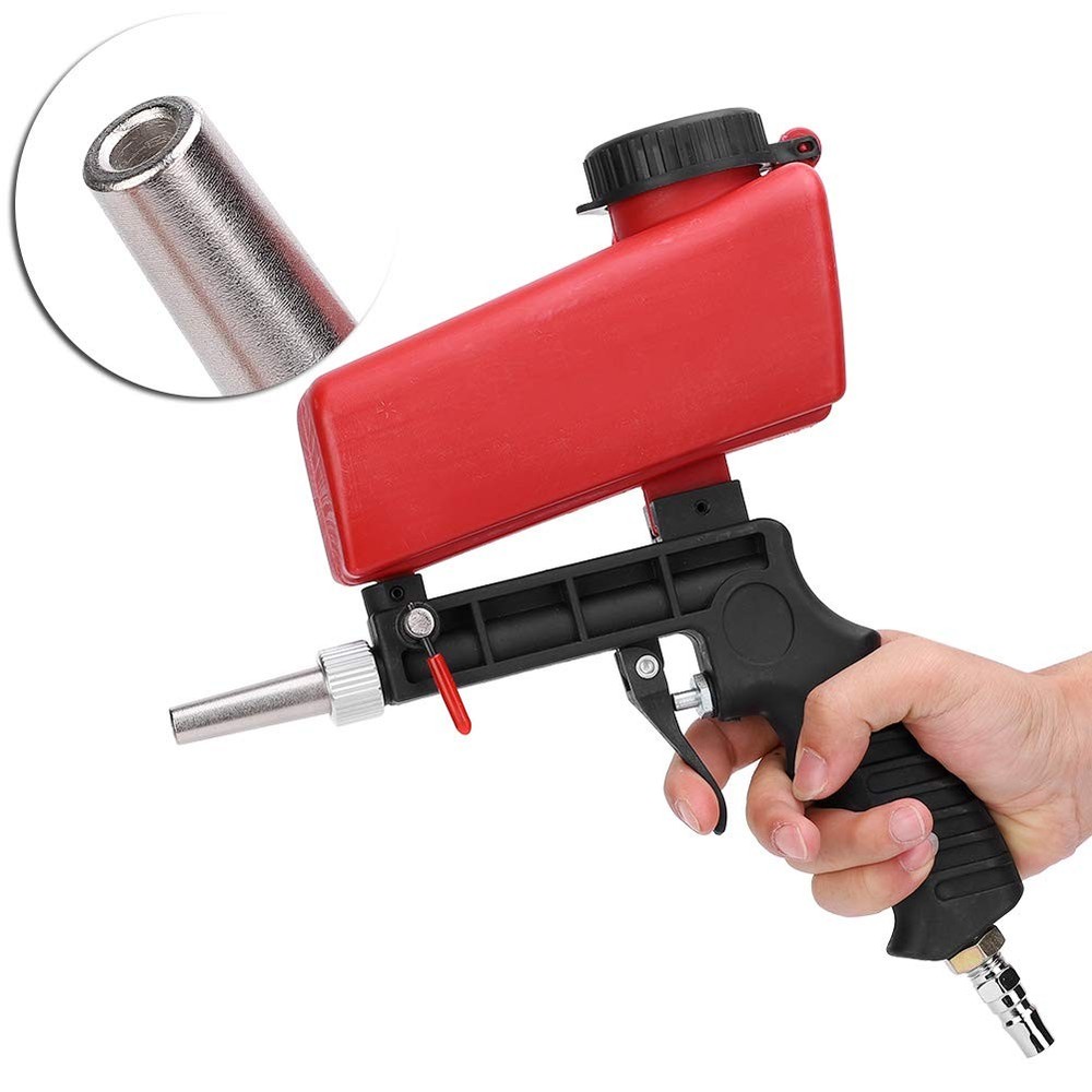 Portable Adjustable Sand Gun Kit for Blasting Projects, Remove Paint, Grime o...