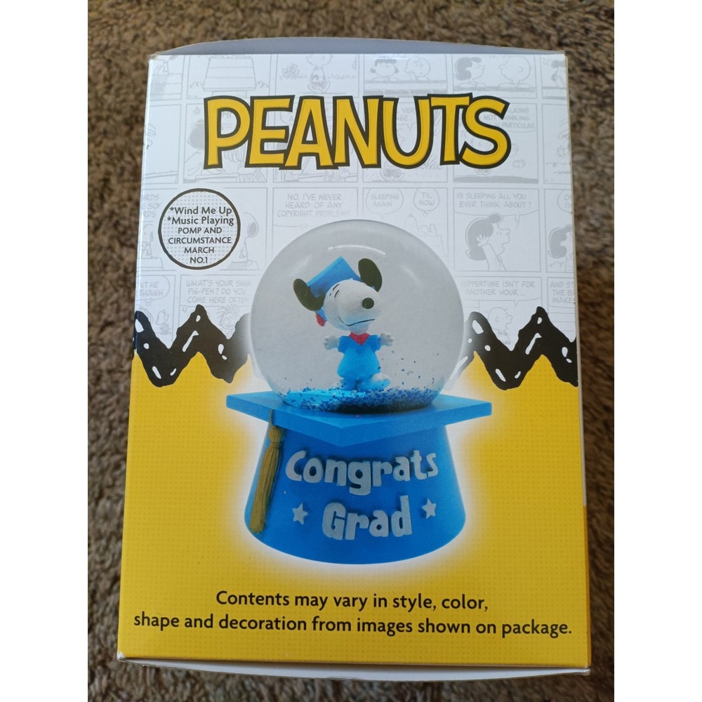 Peanuts Musical Water Globe for Graduation