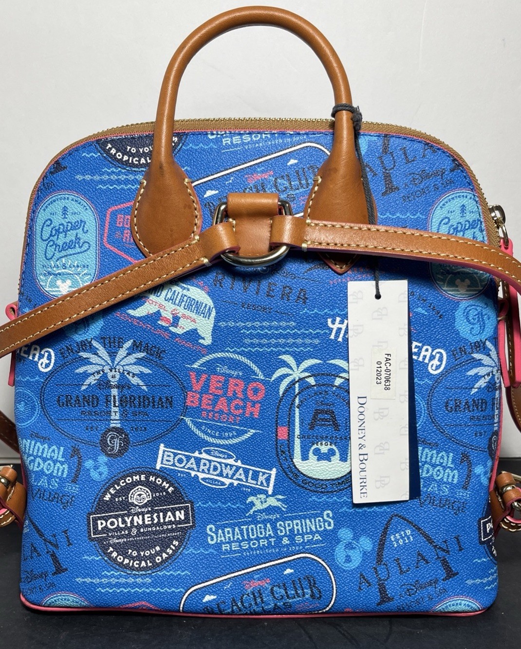 NWT DISNEY DOONEY & BOURKE DVC VACATION CLUB BLUE MINI BACKPACK PURSE 10x10"