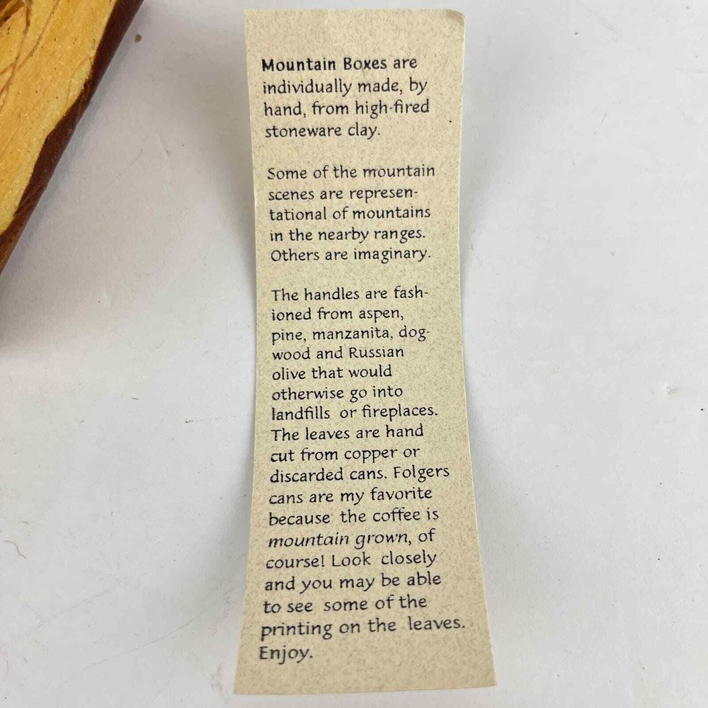 Handmade Ceramic Small Mountain Box 3.5 x 2 Trinket Keepsakes