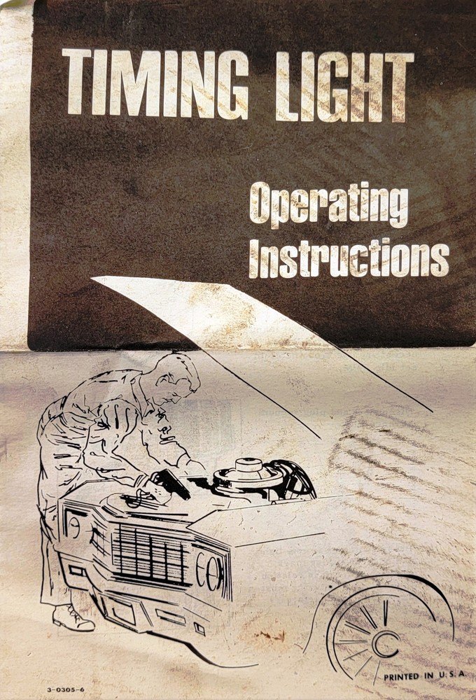 Vintage ICS DELUXE AUTO ENGINE ANALYZER w/ Timing Light, Cables, Instructions