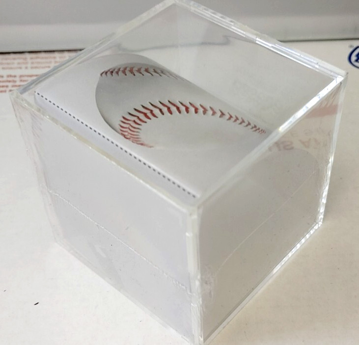 Baseball Acrylic Display Case Holder Cube Box 3"x3"
