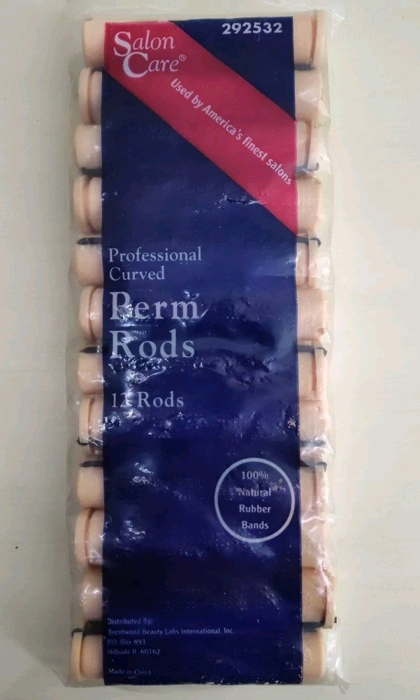 Salon Care  Curved  Perm  Rods 12 Per Pack #292532 Permanent