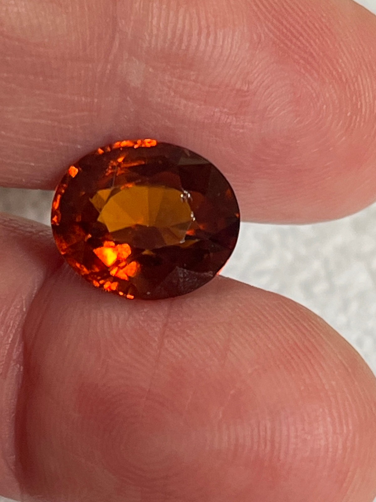 7.45ct Fire Orange Natural Sri Lanka Hessonite Garnet. **SI GRADE** READ