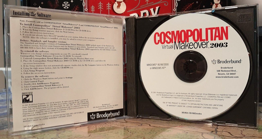 COSMOPOLITAN VIRTUAL MAKEOVER 2003 ~ BRODERBUND 1995 CD-ROM WINDOWS 3.1 x /95 PC