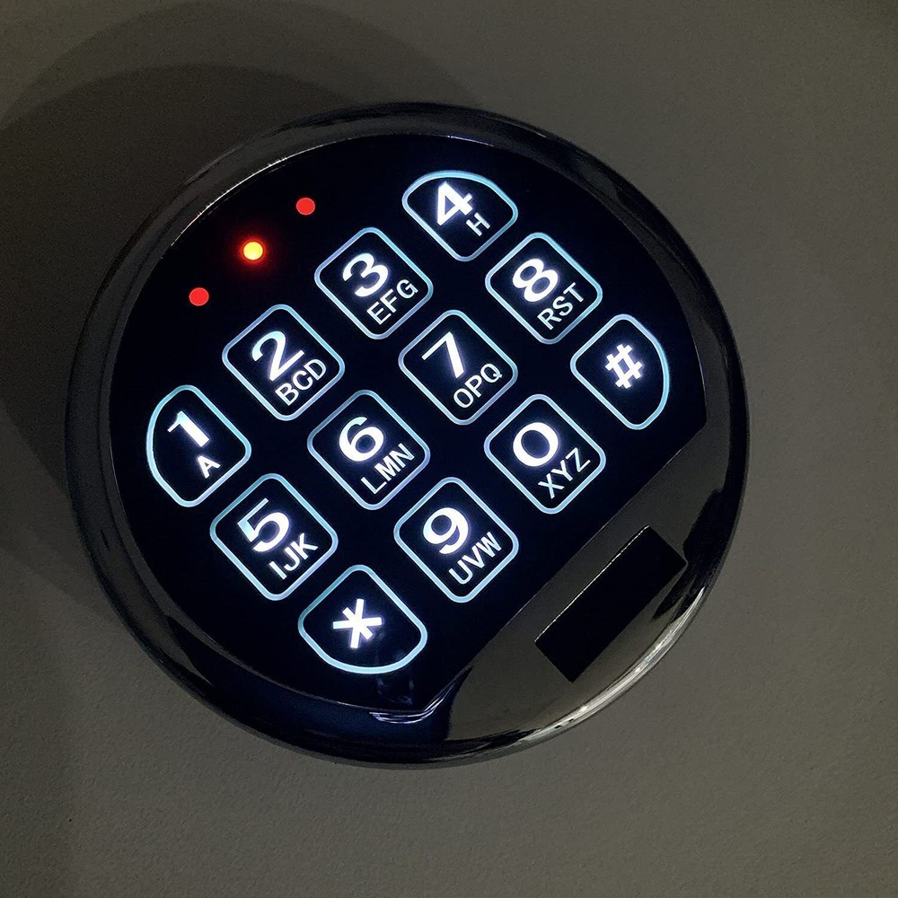 Stack-On Elite Lock Gun Safe Lock Replacement LED Keypad Chrome With Swing Bolt