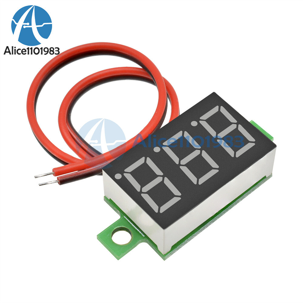 0.36 LED DC4.7-30V Blue Volt Voltage Meter Display Digital Voltmeter With 2 Wire