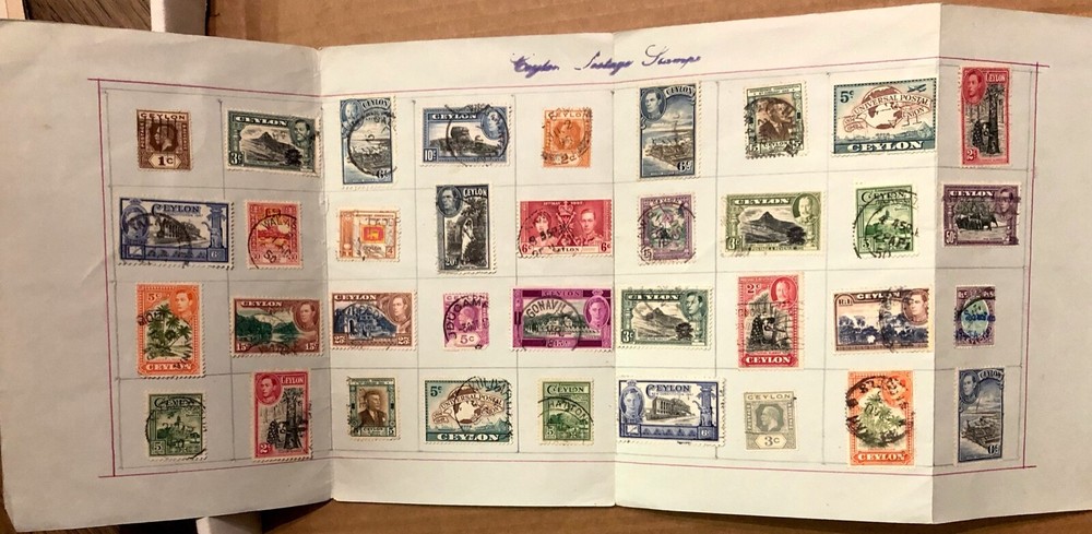 Ceylon stamp collection - 36 stamps