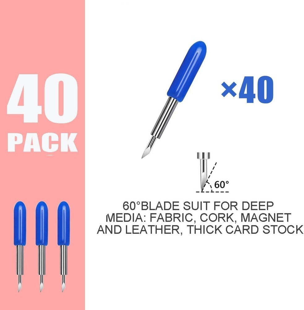 40 Replacement Blades for Explore Air 2/3 & Maker Machines - Deep Cut