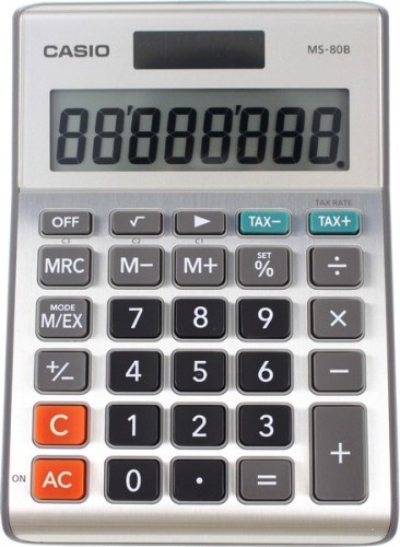Casio MS-80B Standard Function Desktop Calculator with Large 8 Digit Display
