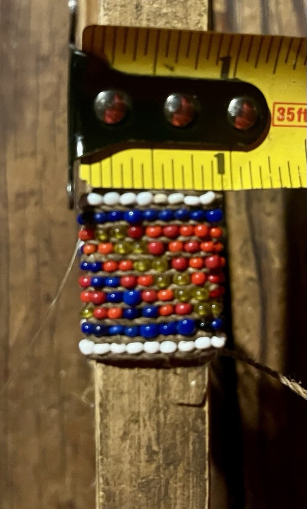 Primitive Bent Stick Loom Bead Weaving Tool With Beaded