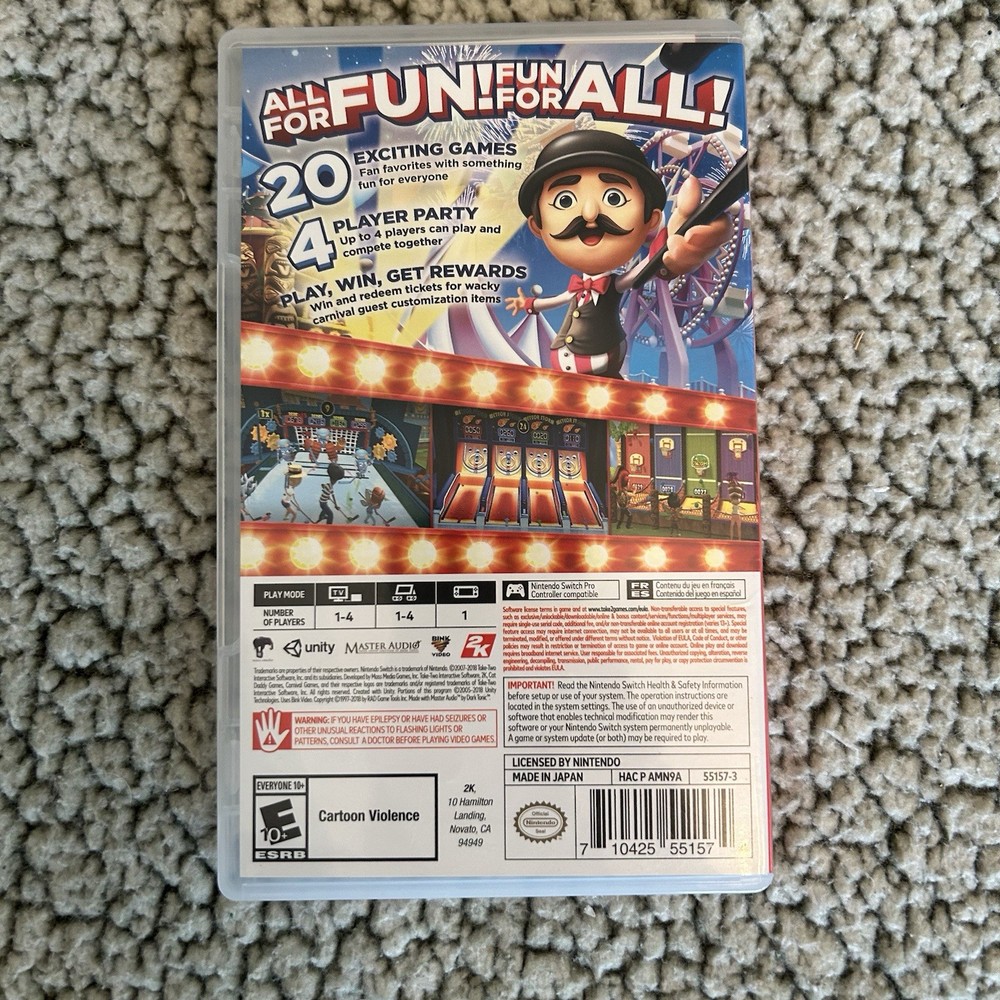 Carnival Games - Nintendo Switch (CASE ONLY/NO GAME)