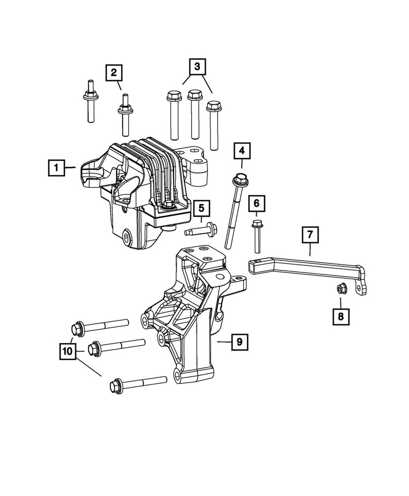 Genuine Mopar Hex Flange Head Bolt Mounting 6104201AA