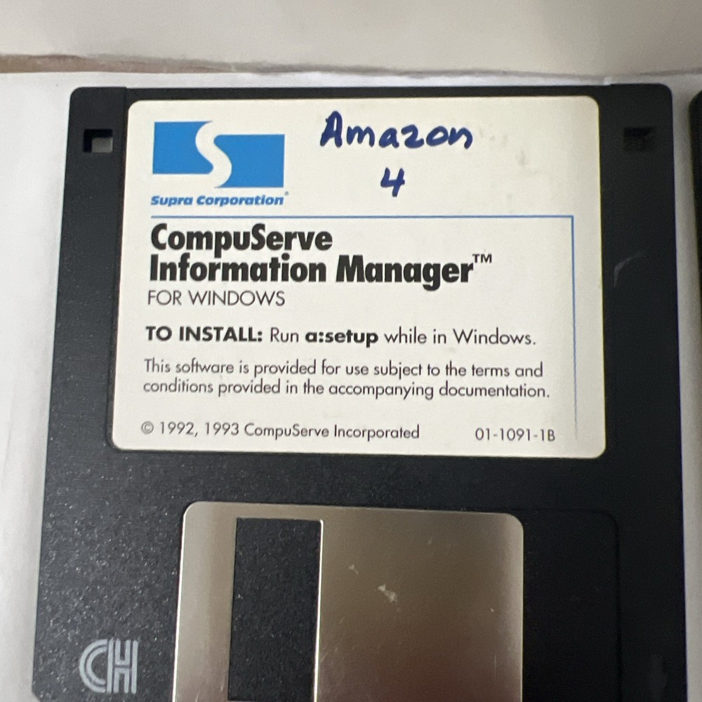 CompuServe Information Manager for Windows by CompuServe ~ 3.5" disk 1993 4disk