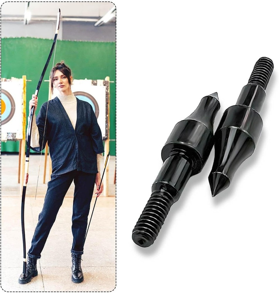 12pcs 100 Grain Field Points Target Practice Crossbow Arrow Points Arrow Tips