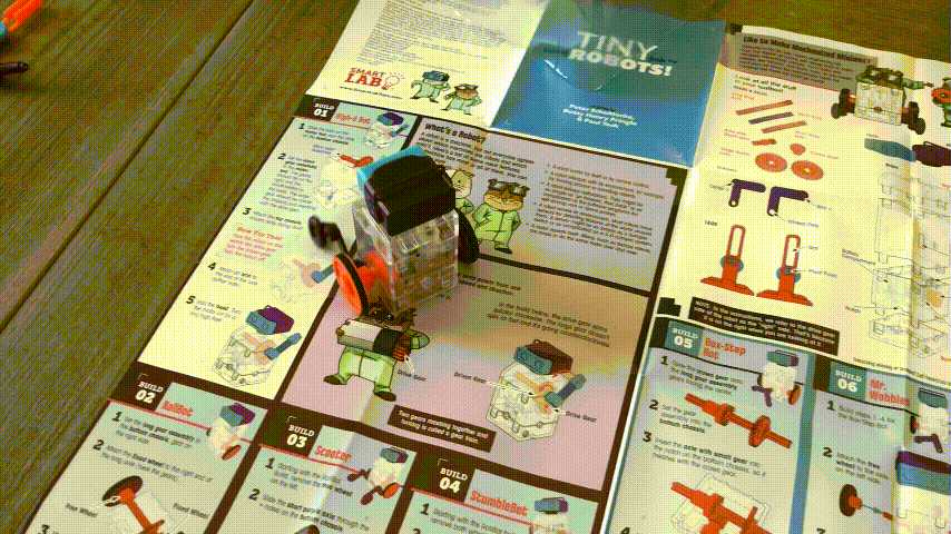 Smart Lab Tiny Robots Big Science STEM 15 Ingenious Motorized Builds Kit