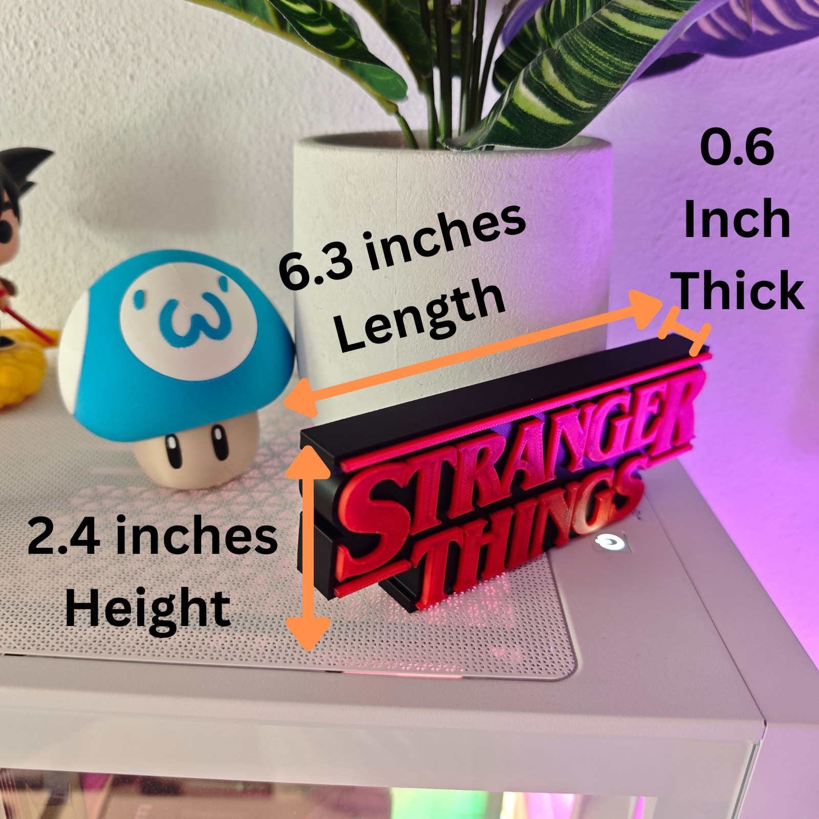 Stranger Things Shelf Sign Display Wall Desk Top Decor Art Logo Decorative