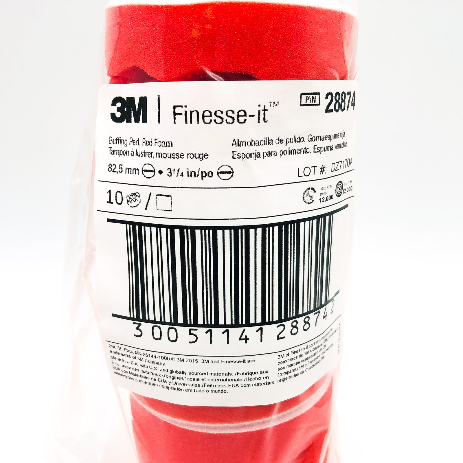 10x 3M Finesse It 28874 Foam Buffing Pads 3-1/4" Auto Body Car Detail Polishing