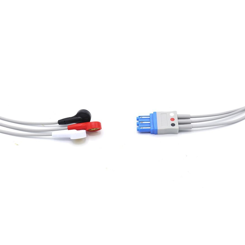 Philips M1673A ECG Compatible Leadwire 3 Leads - Snap