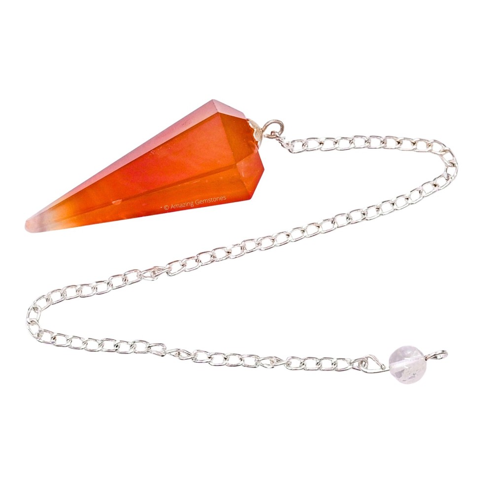 Red Onyx Dowsing Crystal Pendulum