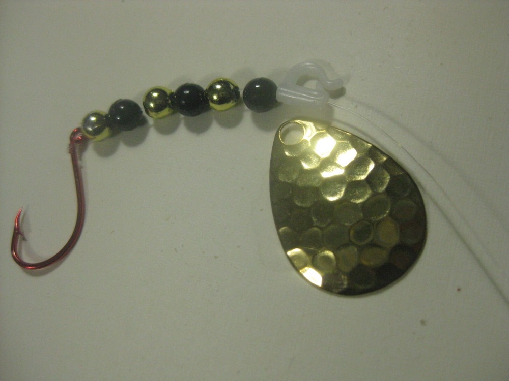 Walleye 1 Hook Spinner Rigs (Hammered Brass)