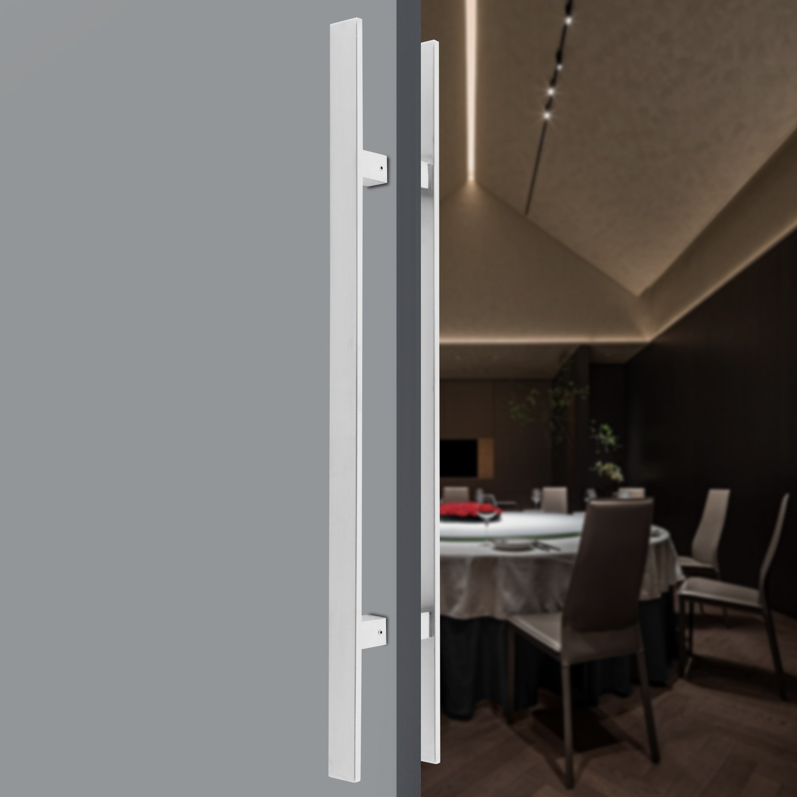 Dual Sided Push Pull Door Handle H-Shaped Stainless Handle Sliding Door Handle