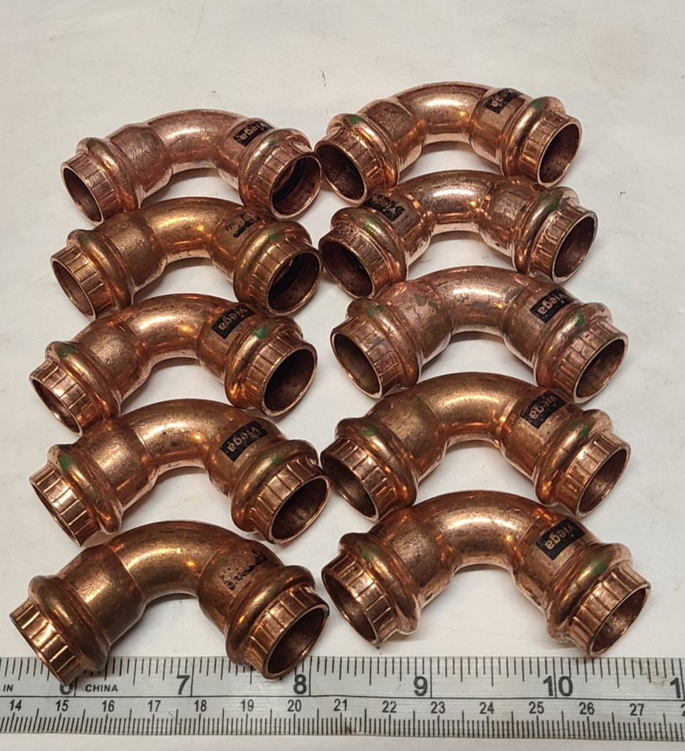 Viega 77317, 1/2" x 1/2" P x P ProPress 90° Copper Elbow (PK 10)