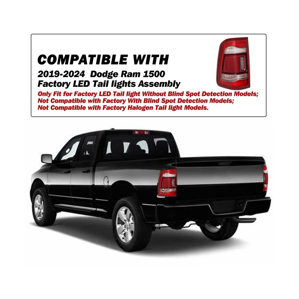 SOCKIR Tail Light Assembly LED Without Blind Spot Type Compatible With 2019-2...