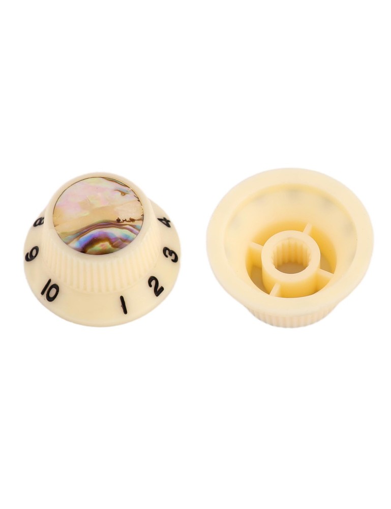 Rubatone Guitar Knobs Abalone Top Speed Control Knobs 6mm Shaft Pots Volume T...