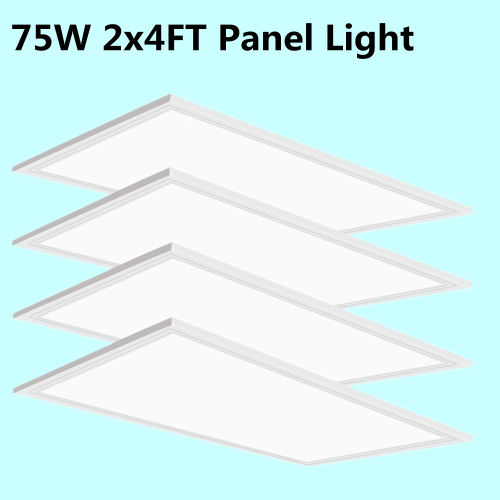 8 Pack 2X4 White 5000K Daylight Edge-Lit LED Dimmable Flat Panel Troffer Light