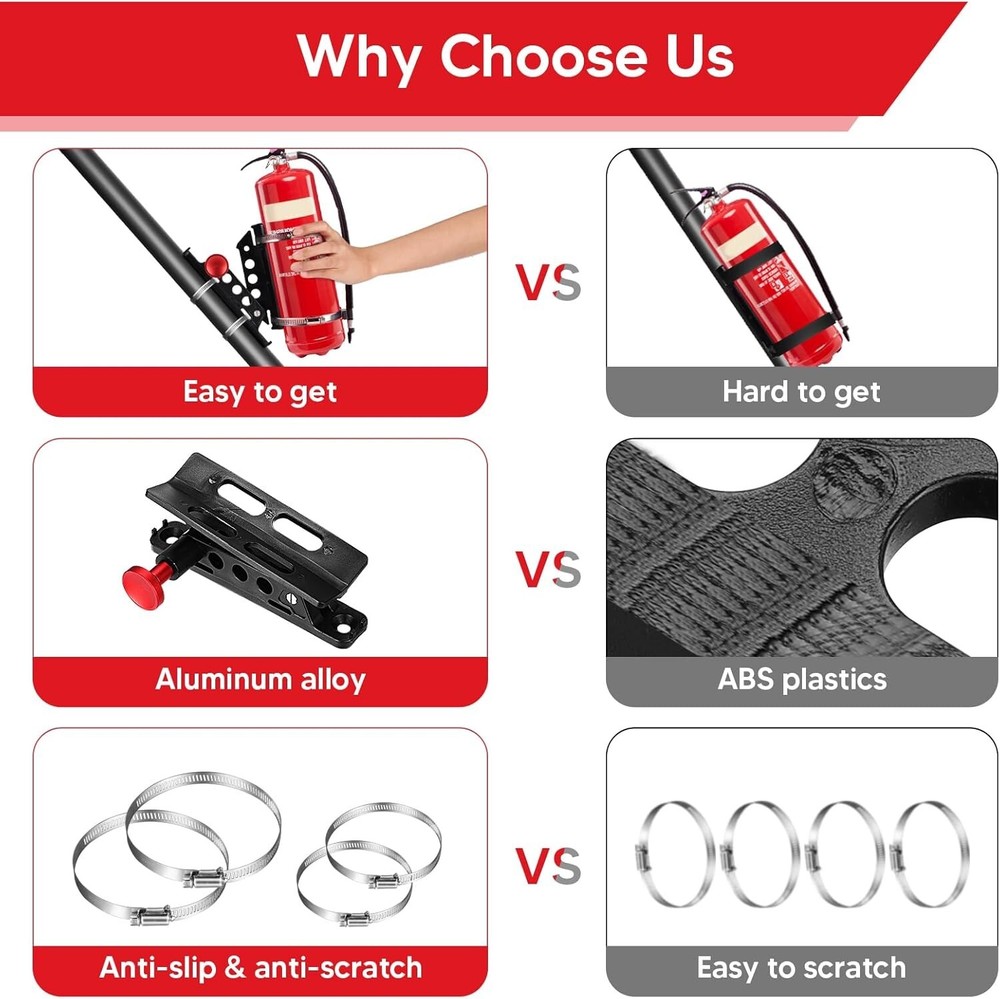 Quick Release Fire Extinguisher Mount Car Bracket Adjustable Holder For Jeep