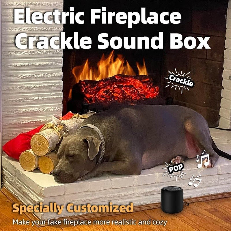 Fireplace Crackling Sound Machine Remote Control Auto-Off Timer 24H Playback New