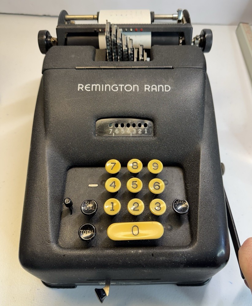 Vintage Remington Rand 1940s Adding Bookkeeping Calculating Machine