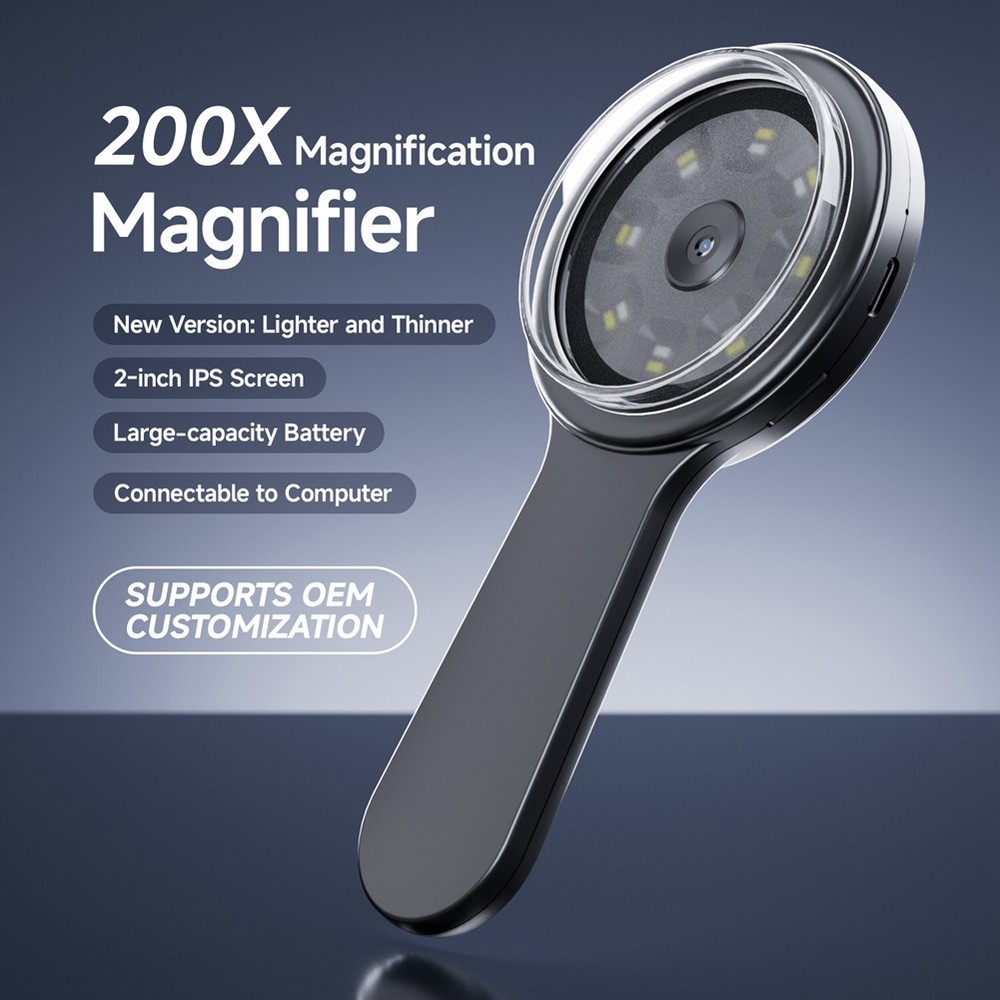 Handy digital microscope with 200x magnification, image stabilization 1496