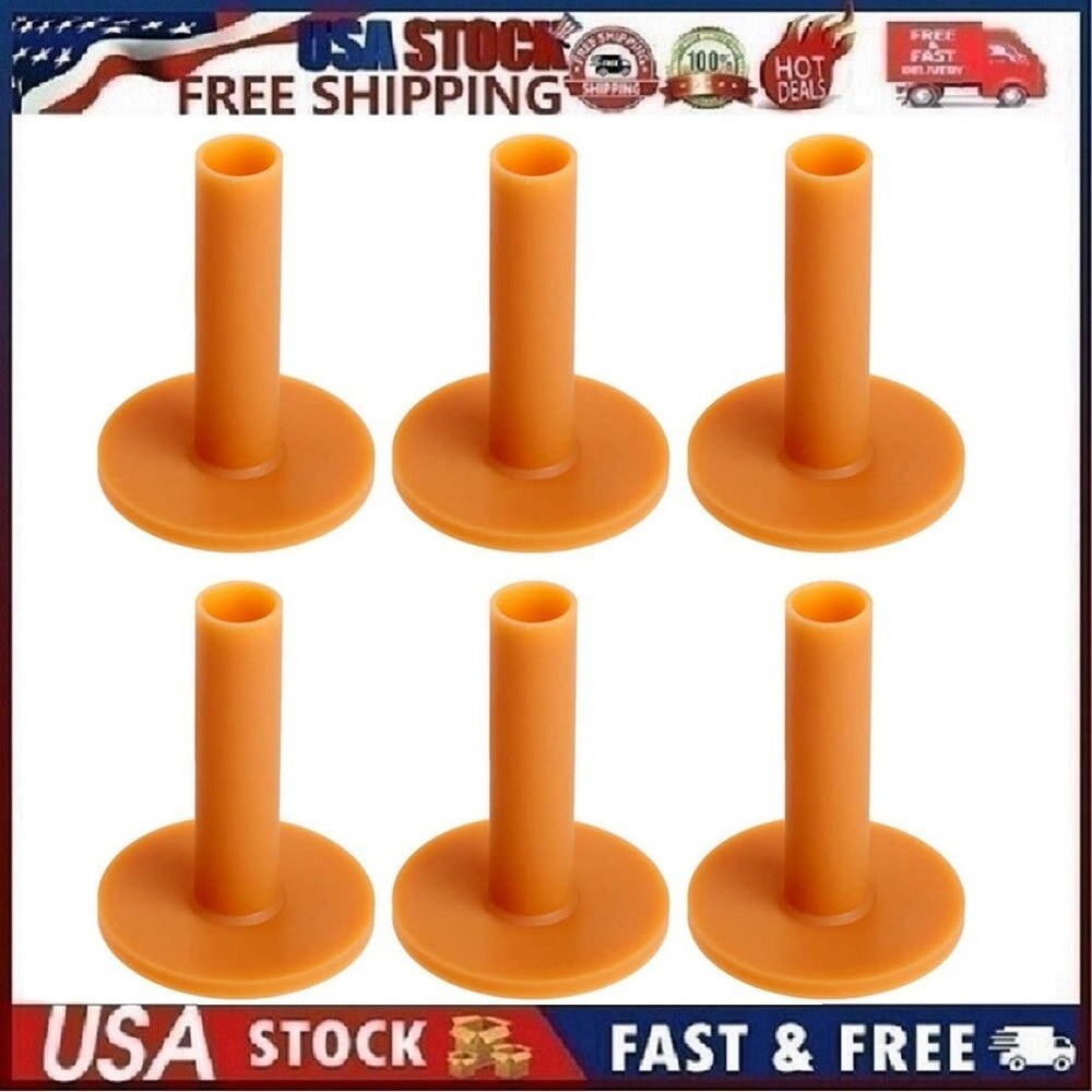 6 Pack 3 Inch Rubber Golf Tees Driving Range Training Tee, Yellow