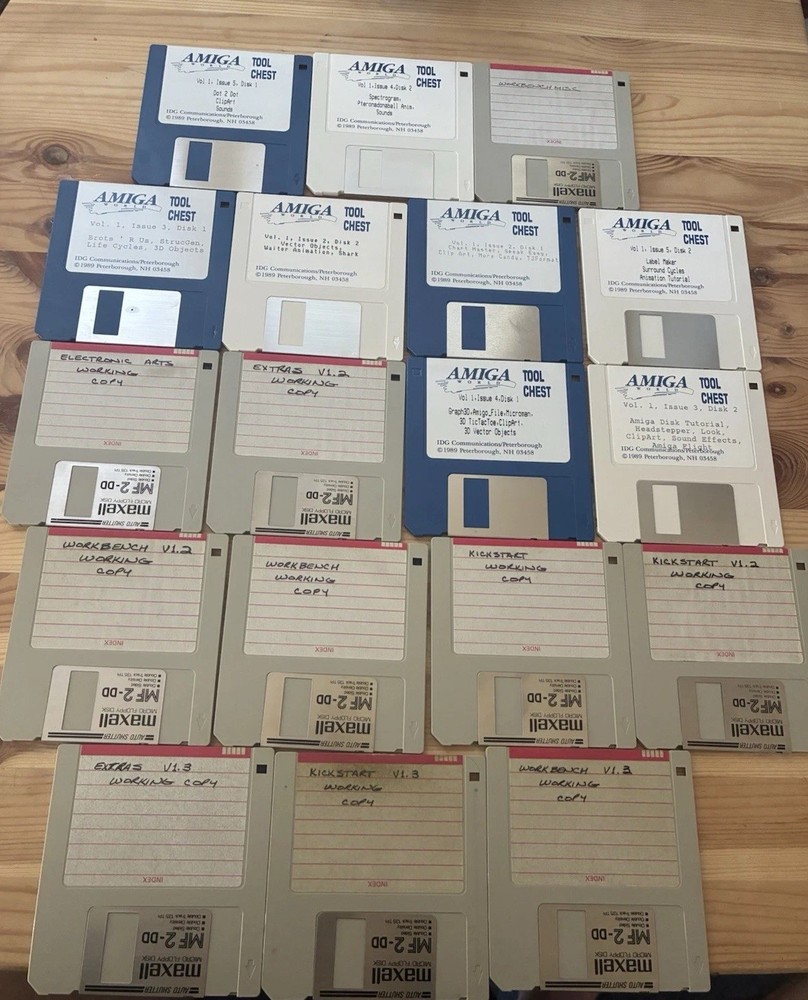 Amiga Software Disk Lot Tested And Working-Workbench,Kickstart,Amiga Tool Chest
