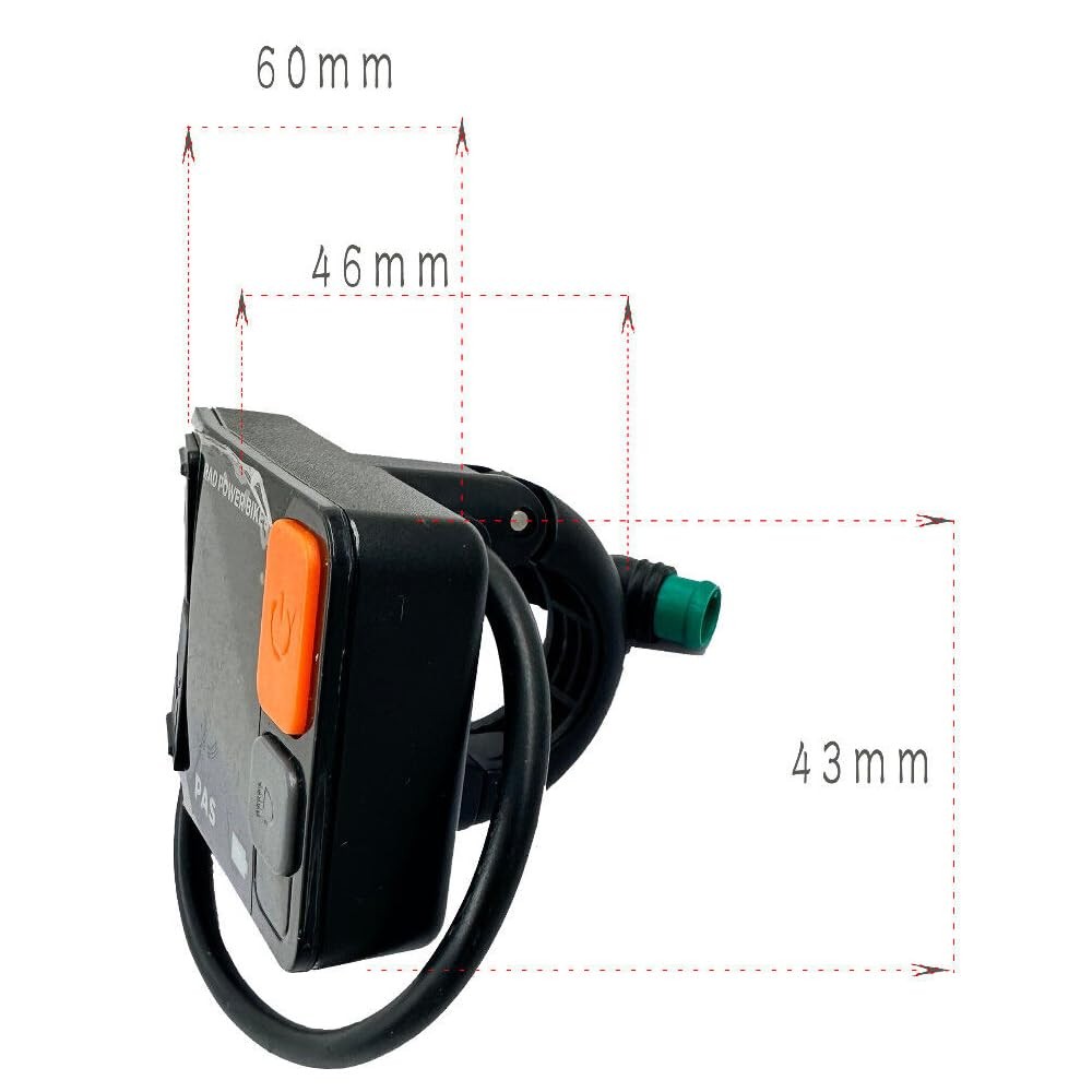 Rad Power LCD Display Meter 48V Ebike Speed Control Screen Panel with Waterpr...