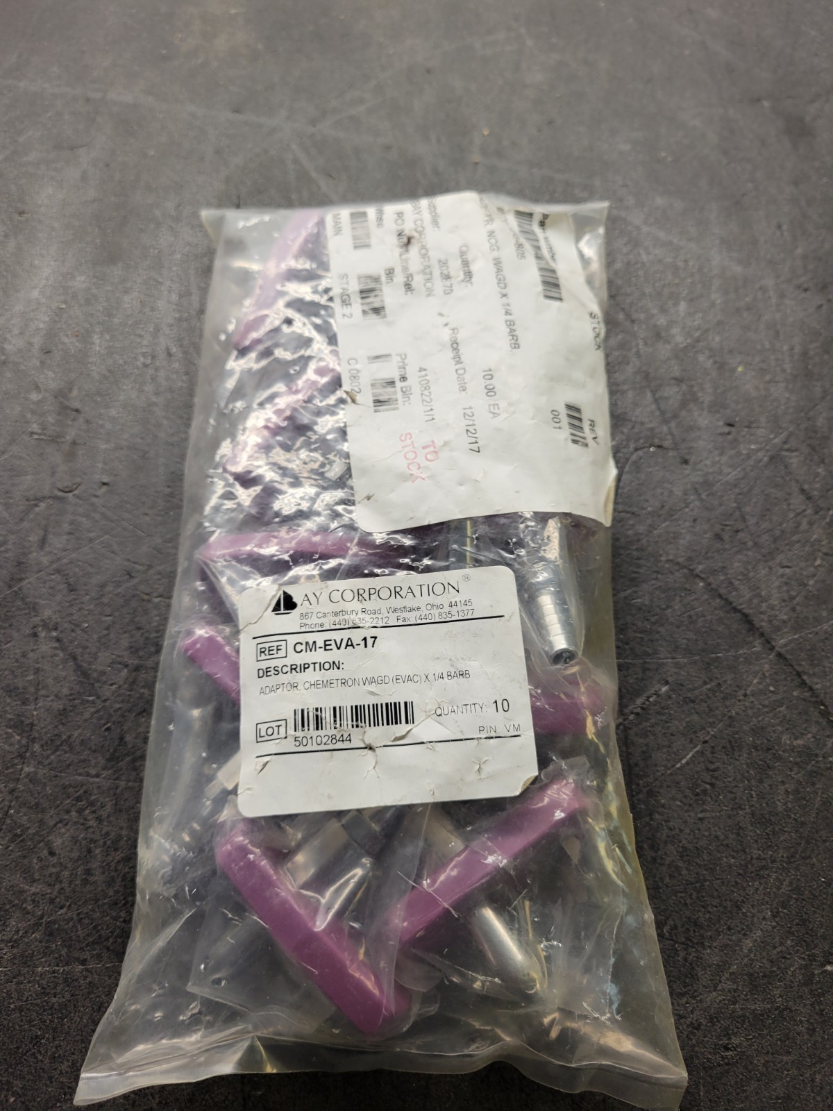 Lot of 10 CM-EVA-17 Chemetron Male Quick Connect WAGD Adaptor.