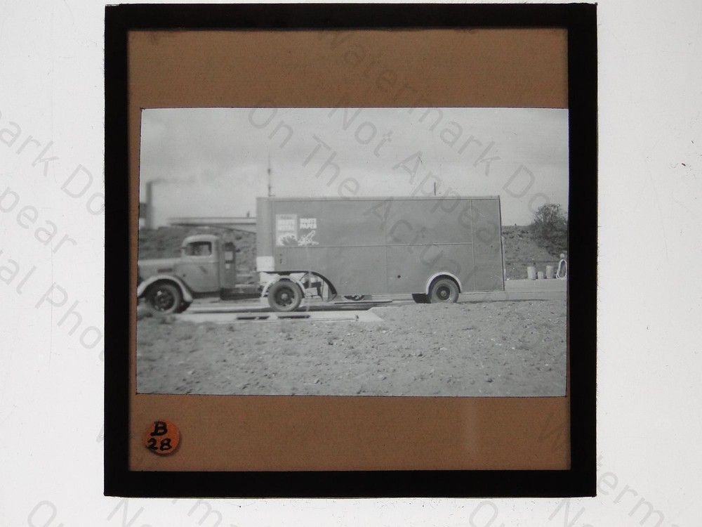 Edinburgh Rubbish Collection Lorry Magic Lantern Slide c1930s