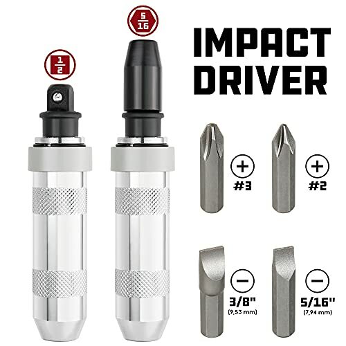 Alltrade 648002 1/2" Dr. Impact Driver Kit, Silver, Large Assorted Colors