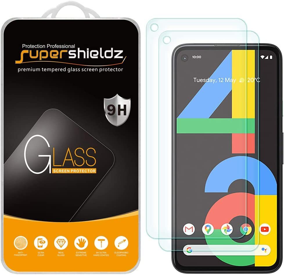 [2-Pack] Supershieldz Tempered Glass Screen Protector for Google Pixel 4a